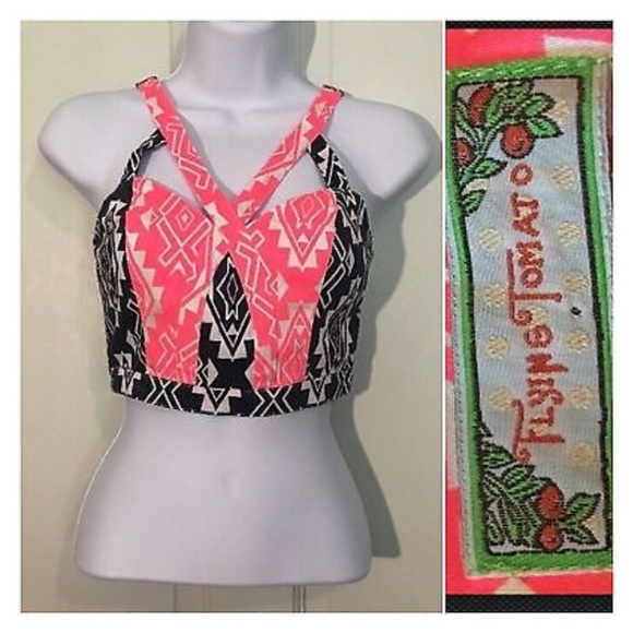 Flying Tomato tribal crop top/bra top - Picture 1 of 4